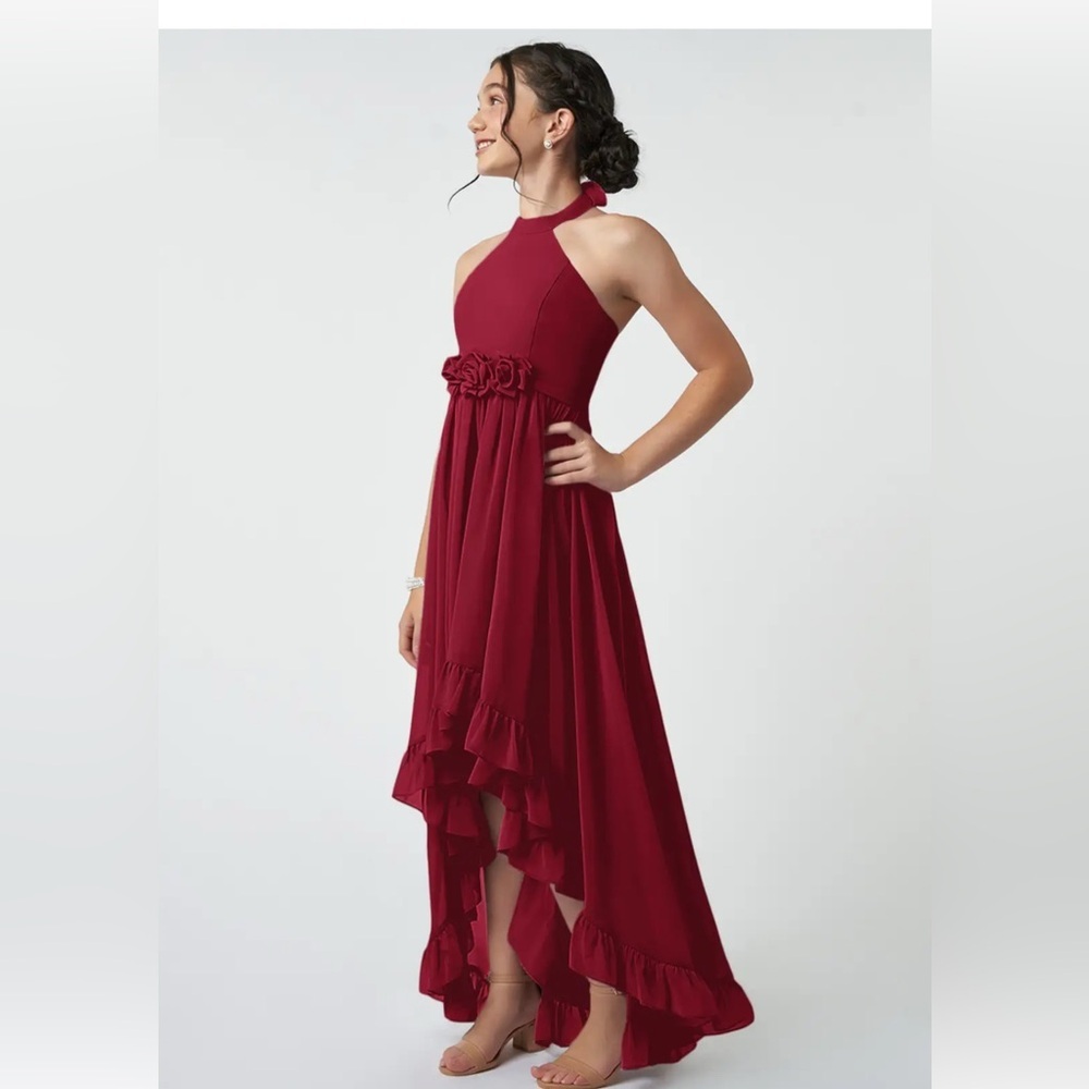 AZAZIE HERMIONE JUNIOR BURGUNDY J14 NEW WITH TAGS - Picture 3 of 9